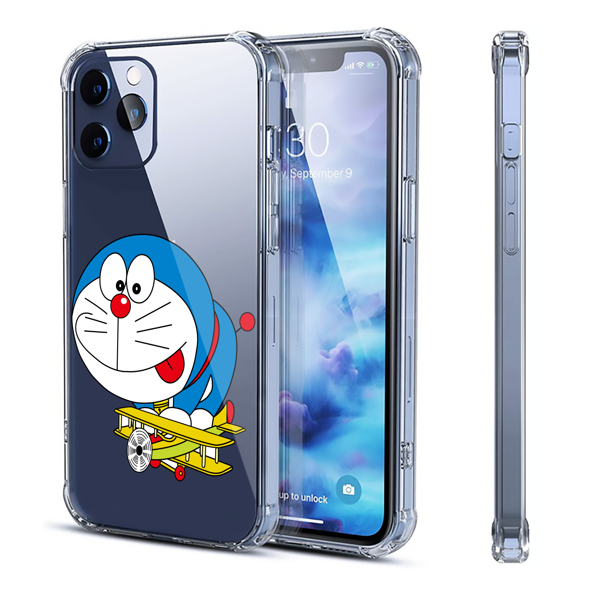 （画像用） ドラえもん Doraemon 【iPhone 12シリーズ対応】透明スマホケース（クリアソフトケース）